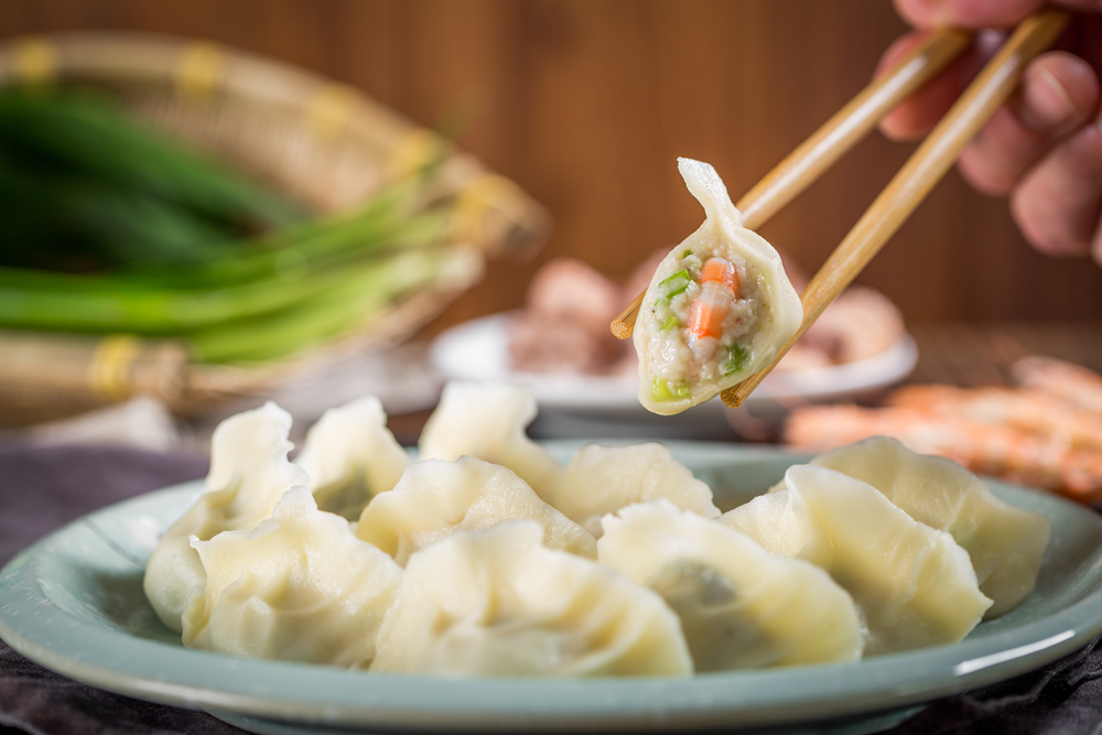 手工虾仁肉水饺